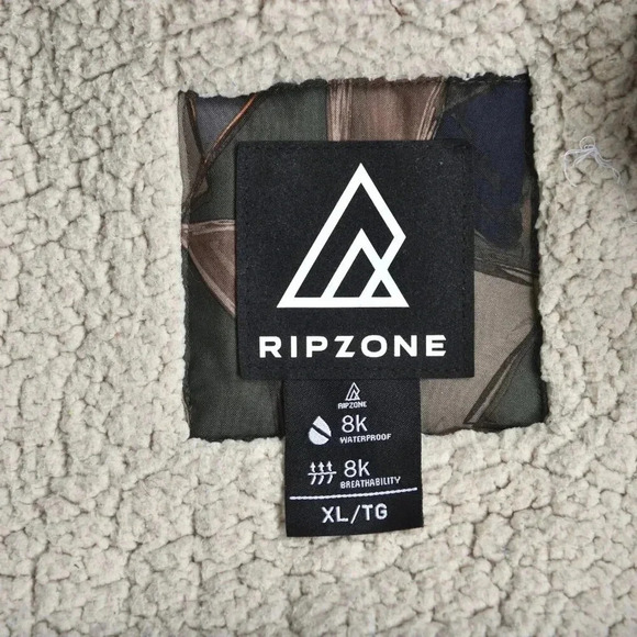 Ripzone Winter Jacket Ski Snowboarding 8K Hooded Waterproof Black Green Size XL - Picture 7 of 12